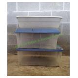 (3) Storage Totes w/ Lids