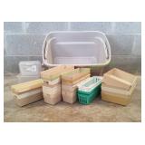 Tote of Utility Storage Bins & More