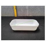 Vtg Fire-King Milk Glass Loaf Pan