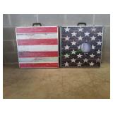 GoSports LED American Flag Aluminum Cornhole Set