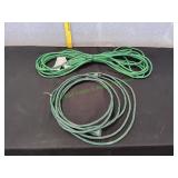 (2) Green Extension Cords