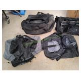 (4) Black Duffle Bags