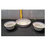 (3) Boleslawiec Polish Pottery Baking Dishes