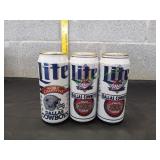 (3) Miller Lite Dallas Cowboys Collectible Cans