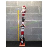 40" Wooden Stacked Holiday Nutcracker Tower