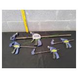 (4) Irwin Quick Grip One Handed Bar Clamps