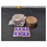 (2) Plastic Match Safe Container w/(4) Matchboxes