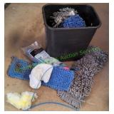 Small Trashcan w/ Microfiber Mops & More