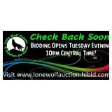 BIDDING OPENS TUESDAY, October 27th at 10PM