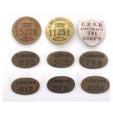 YARROWS & BURRARD SHIP BUILDER WORKERS BADGES