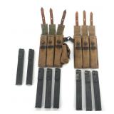 WWII GERMAN MP 40 MACHINE GUN MAGAZINES & POUCHES