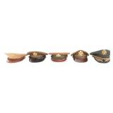 WWII - COLD WAR US ARMY OFFICER VISOR CAPS