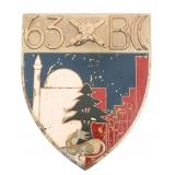 WWII FRENCH 63rd TANK BATTALION WALL PLAQUE