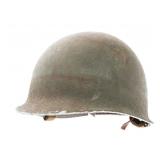 WWII US ARMY EARLY FIXED BALE M1 COMBAT HELMET