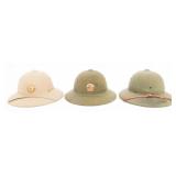 WWII - COLD WAR US ARMY FIBER SUN HELMETS