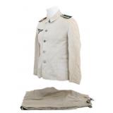 WWII GERMAN HEER HBT DRILL UNIFORM