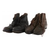 WWI - WWII US PERSHING & BRITISH AMMUNITION BOOTS