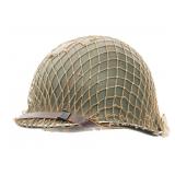 WWII US ARMY M1 COMBAT HELMET WITH CAPAC LINER