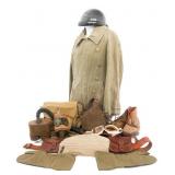 WWII FRENCH M38 MOTORCYCLIST UNIFORM & FIELD GEAR