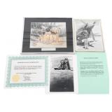 WWII US BLACKSHEEP SQ & FIGHTER ACE SIGNED PHOTOS