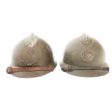 WWII FRENCH MEDICAL & TIRAILLEUR  ADRIAN HELMETS