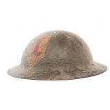 WWI US ARMY 1st INFANTRY DIV. M1917 PAINTED HELMET