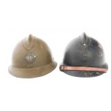 FRENCH M26 ADRIAN ENGINEER & AIR FORCE HELMETS