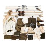 WWII US MOUNTAIN TROOP SKIS & WINTER UNIFORM ITEMS
