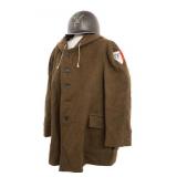 WWII FRENCH FFI RESISTANCE M1 HELMET & PARKA