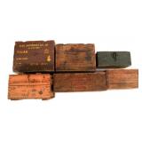 19th C. - WWI US ARMED FORCES WOODEN AMMO CRATES