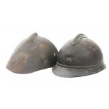 WWI FRENCH M15 ADRIAN HELMET WITH BROW PLATE