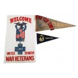 SPAN-AM WAR - WWII US VETERAN REUNION & UNIT FLAGS