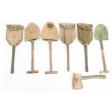 WWII US ARMY M1910 - M1943 SHOVELS & AXE