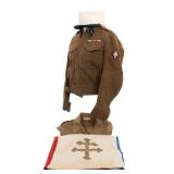 WWII FREE FRENCH FOREIGN LEGION OFFICER UNIFORM