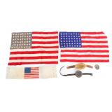 WWII US ARMY INVASION ARMBAND, JUMP ITEMS & FLAGS