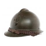 1920s FRENCH INFANTRY OFFICER ALUMINUM M15 HELMET
