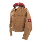 WWII BRITISH PARATROOPER BATTLEDRESS TUNIC & BERET