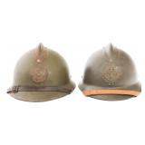WWII FRENCH TIRAILLEUR & INTENDANCE M26 HELMETS