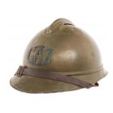 WWII FRENCH CIVIL DEFENSE GAZ SERVICE M15 HELMET