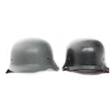 WWII GERMAN DD FIRE POLICE & REPAINTED M42 HELMETS
