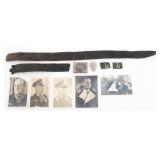 WWII GERMAN LUFTWAFFE BELT, POSTCARDS, & INSIGNIA