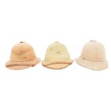 WWI - WWII BRITISH WOLSELEY PATTERN PITH HELMETS