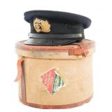 WWII JAPANESE NAVY OFFICER VISOR CAP & CARRY CASE