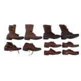 WWII US JUMP, DOUBLE BUCKLE BOOTS & SERVICE SHOES