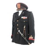 WWII ITALIAN MVSN OFFICER UNIFORM & DRESS DAGGER