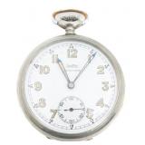 WWII ZENTRA-JUNGHANS NICKEL CASE POCKET WATCH