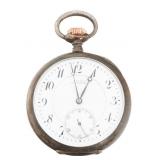 WWII GERMAN NSDAP NARDIN .800 SILVER POCKET WATCH