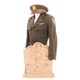 WWII 10th AAF CBI PILOT OFFICER UNIFORM & CAP