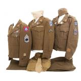 WWII US ARMY AIRBORNE & INFANTRY SERVICE UNIFORMS