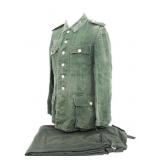 WWII GERMAN HEER M43 EM HBT TUNIC & TROUSERS